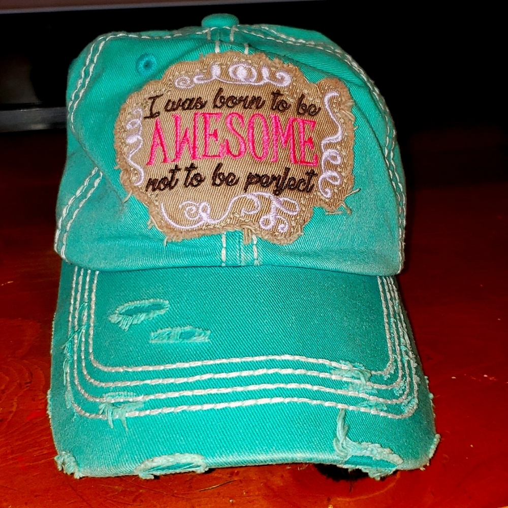 Blue vintage distressed hat